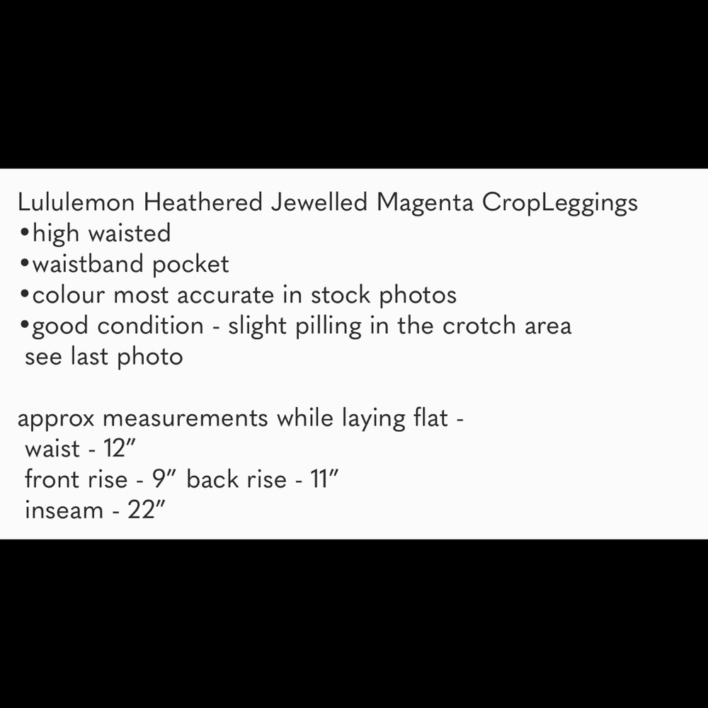 - Lululemon capris - Picture 4 of 7